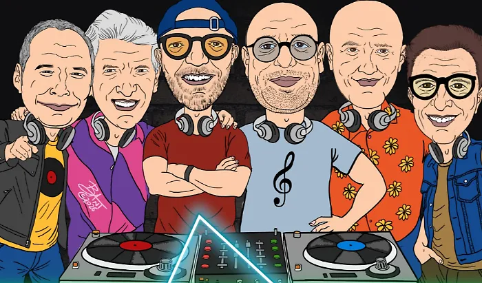 Quattro ragazzi di ieri pronti ad animare una notte da discoteca