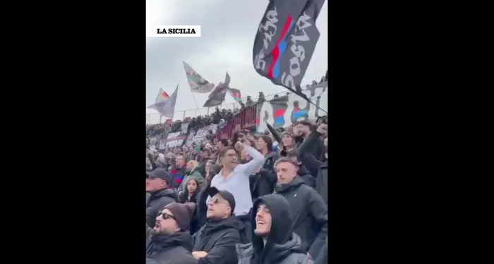 Catania, cori allo stadio contro la polizia. Nel gruppo anche il consigliere comunale di Fdi: &laquo;Non ho partecipato agli insulti&raquo;