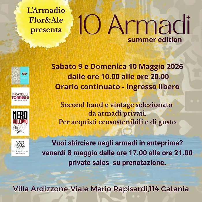 Torna a Catania "10 Armadi &ndash; Summer Edition": second hand chic a Villa Ardizzone