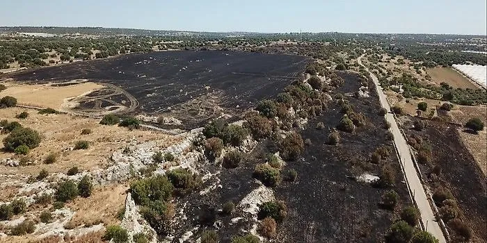 Incendio doloso a Bellamagna tra Modica e Pozzallo, devastati ettari di macchia mediterranea e coltivazioni