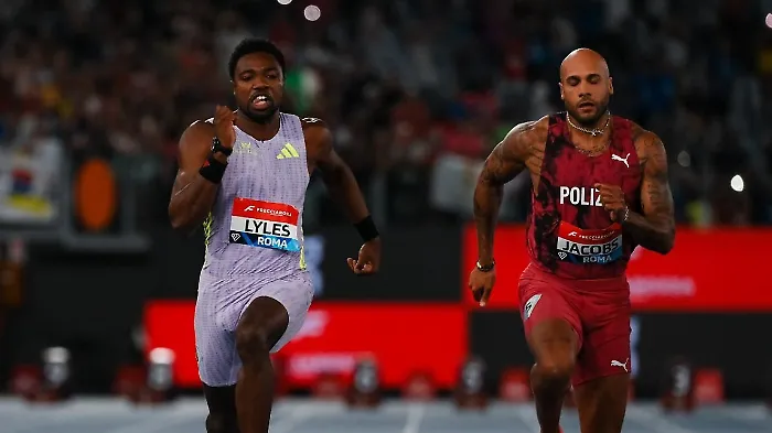 Golden Gala Pietro Mennea galattico: sui 100 lampo di  Noah Lyles, ma Marcell Jacobs si difende (5&deg;)