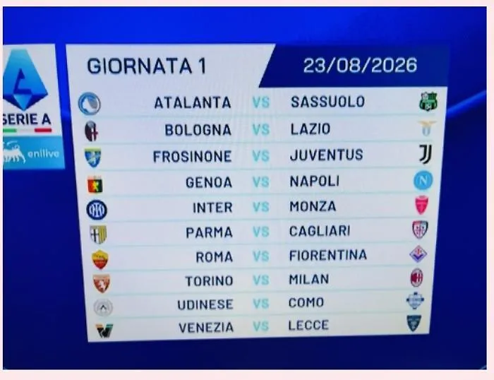Serie A, il dado &egrave; tratto: esordi, derby e sfide scudetto 