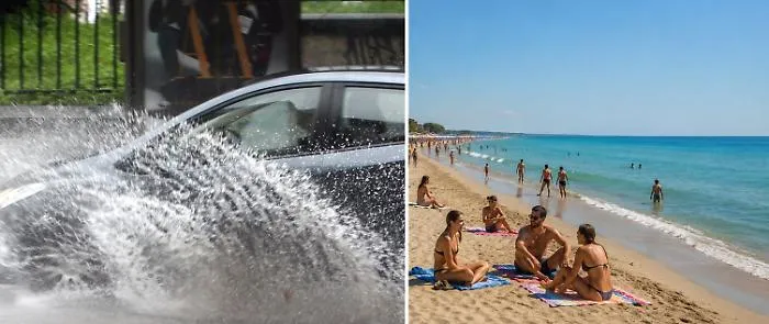 Meteo diviso a met&agrave;: temporali e grandinate al nord, caldo e sole al sud
