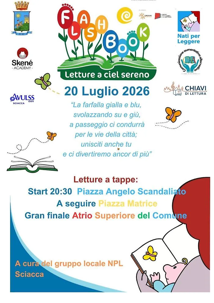 Flashbook &ndash; letture a ciel sereno: Sciacca si accende di storie tra piazze e fantasia