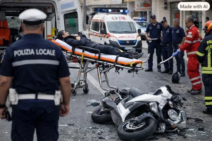 Modica, incidente al polo commerciale: motociclista in ospedale