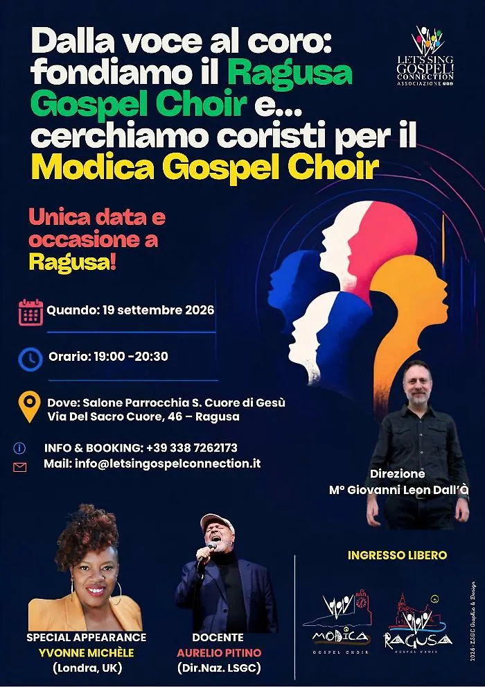 Gospel Open Night a Ragusa: nasce il Ragusa Gospel Choir con Yvonne Mich&egrave;le