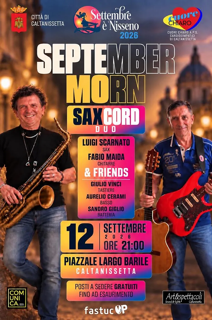 'September Morn': appuntamento con Luigi Scarnato e Fabio Maida al Largo Barile