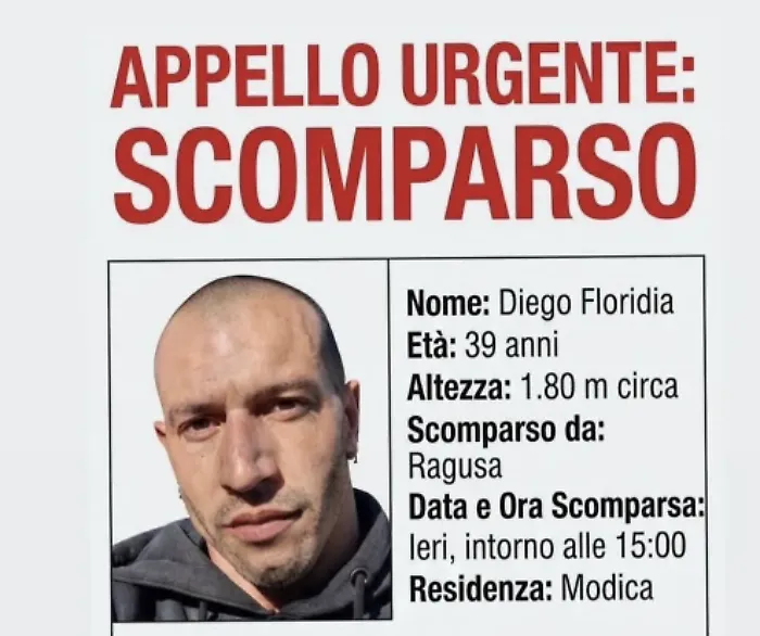 Ragusa, &egrave; scomparso un 39enne: chi lo ha visto?