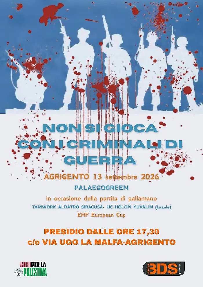 Ad Agrigento arriva la squadra israeliana di pallamano e scatta la protesta: &laquo;Sostengono l'Idf&raquo;