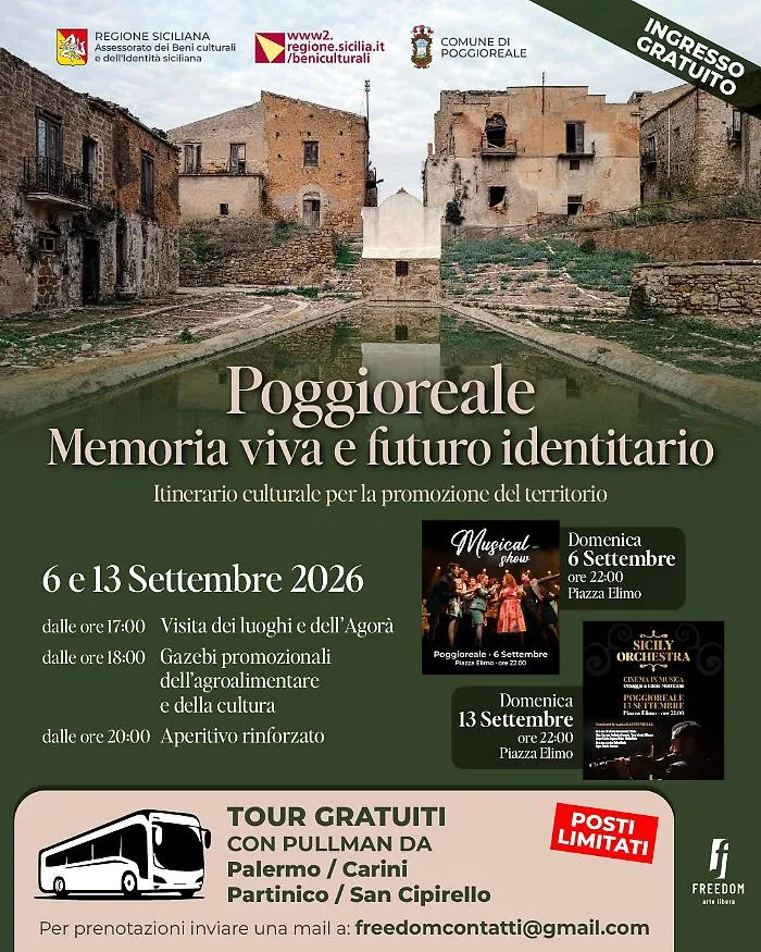 Poggioreale Storica, domenica 13 settembre il secondo appuntamento tra memoria, cultura e musica