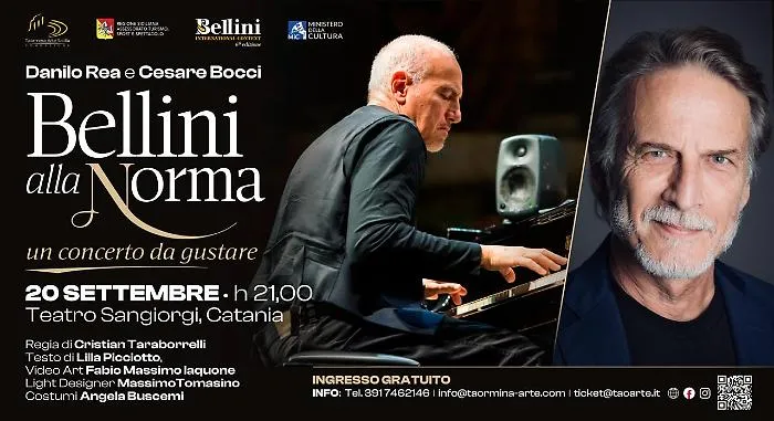 Danilo Rea e Cesare Bocci al Teatro Sangiorgi di Catania per il Bellini International Context con &ldquo;Bellini alla Norma&rdquo;
