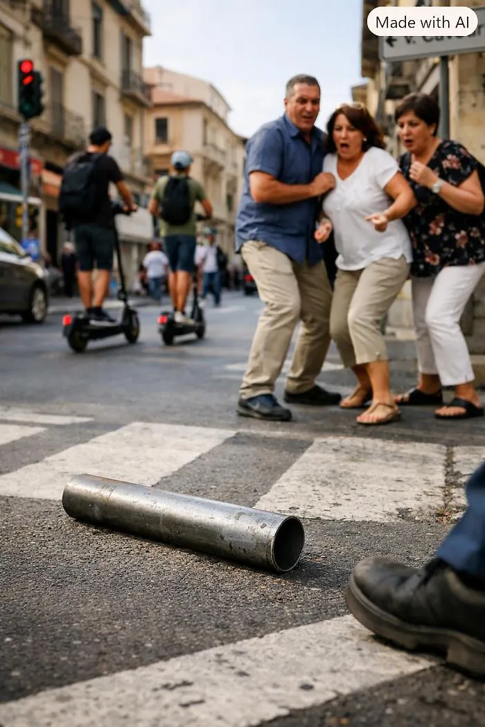 Vittoria, un tubo di metallo a dieci centimetri dalla tragedia