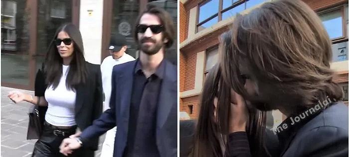Bacio a sorpresa fuori dal Tribunale fra Leonardo Maria Del Vecchio e Sara Soldati: &laquo;La famiglia vince sempre&raquo;