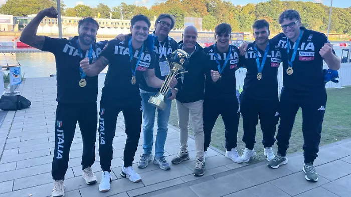 Canoa polo: l'Italia campione del mondo 10 anni dopo Siracusa con la rete decisiva dell'etneo Tomaso Lamp&ograve;