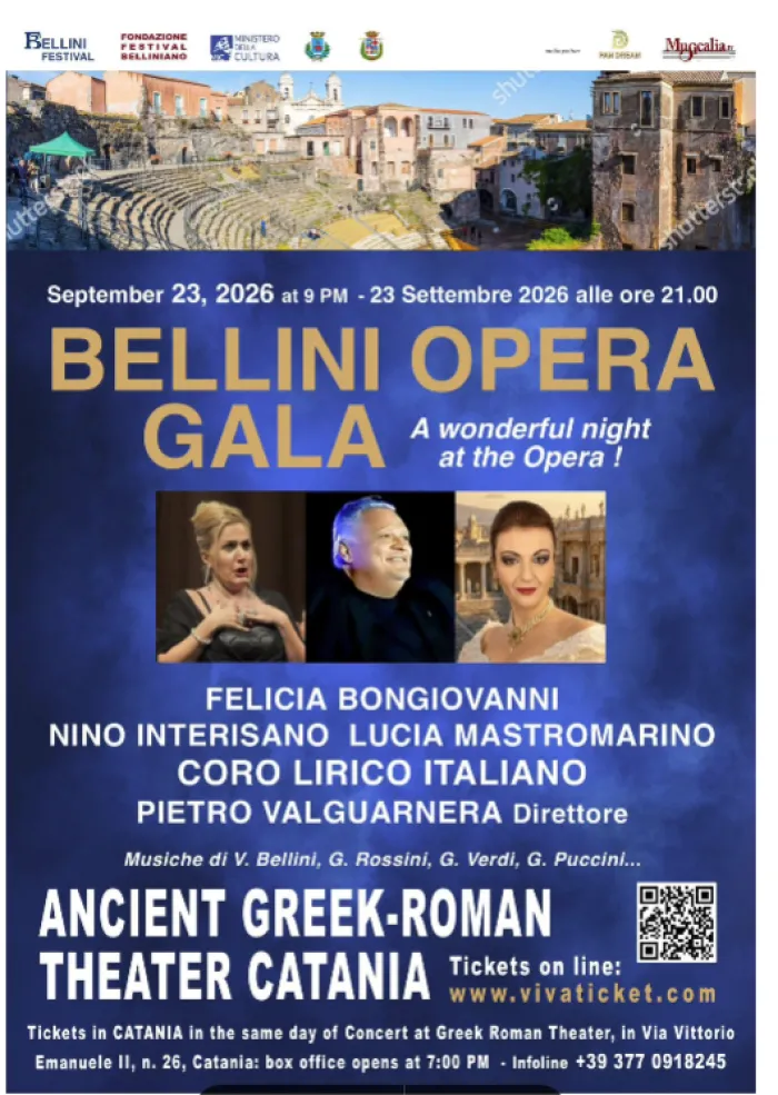 Il cigno canta sulle pietre millenarie: concerto inaugurale del Bellini Festival al teatro greco-romano di Catania