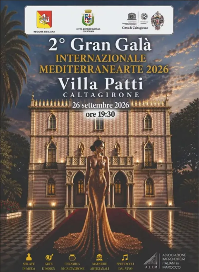 MediterraneArte a Villa Patti: moda, arte e spettacolo nel gran gal&agrave; internazionale di Caltagirone