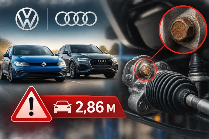 Volkswagen e Audi, richiamo per 2,86 milioni di veicoli: cosa sapere sulla vite dello sterzo