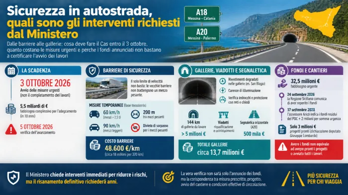 Sicurezza in autostrada, quali sono gli interventi richiesti dal Ministero