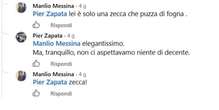 &laquo;Lei &egrave; solo una zecca&raquo;, Mancuso dei Briganti Librino querela il deputato Manlio Messina 