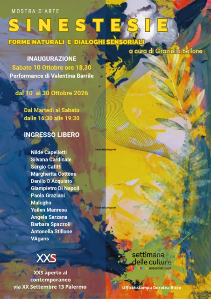 A Palermo la mostra &ldquo;Sinestesie&rdquo;: una magica contaminazione dei sensi