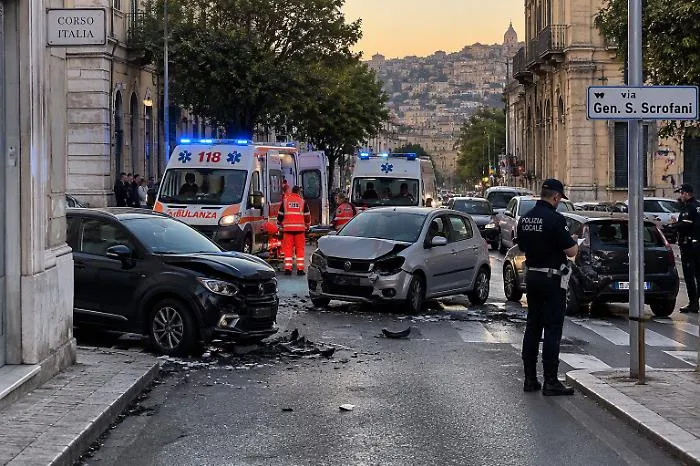 Ragusa, incidente in corso Italia: ci sono feriti