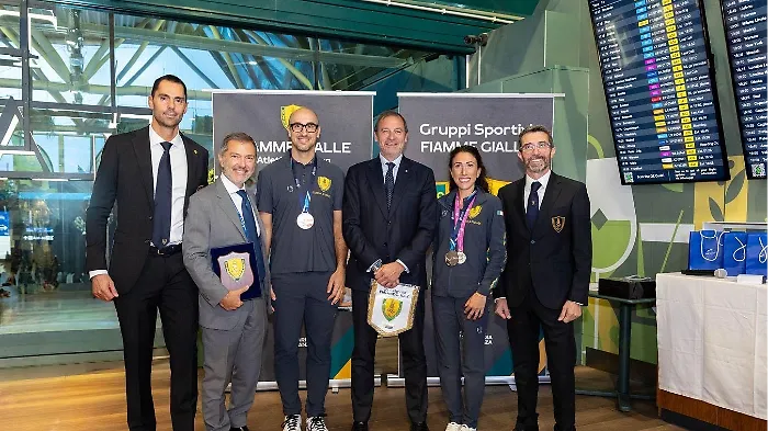 Atletica: festa Fiamme Gialle, consegnate le medaglie europee ad Antonella Palmisano e Davide Re 