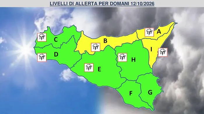 Allerta gialla per i temporali (con il Catanese tra le zone pi&ugrave; esposte), poi l&rsquo;anticiclone riporta il sole