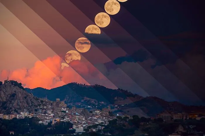 Luna piena tra Nicosia e l'Etna in attivit&agrave;: la foto del siciliano Dario Giannobile scelta come APOD dalla NASA