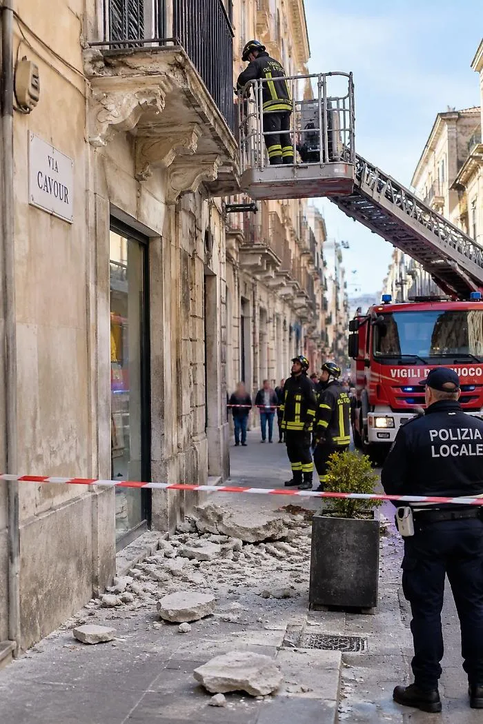 Vittoria, calcinacci giù da un balcone in via Cavour - La Sicilia