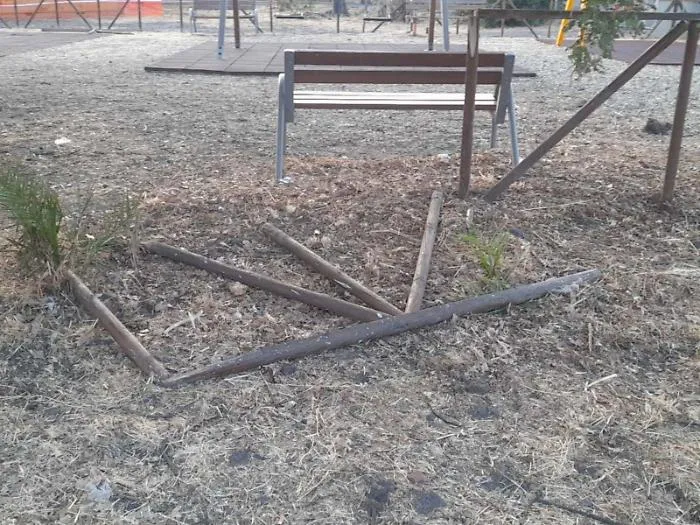 Vandali devastano la recinzione del parco giochi: residenti indignati