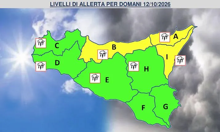 Allerta gialla per i temporali (con il Catanese tra le zone pi&ugrave; esposte), poi l&rsquo;anticiclone riporta il sole
