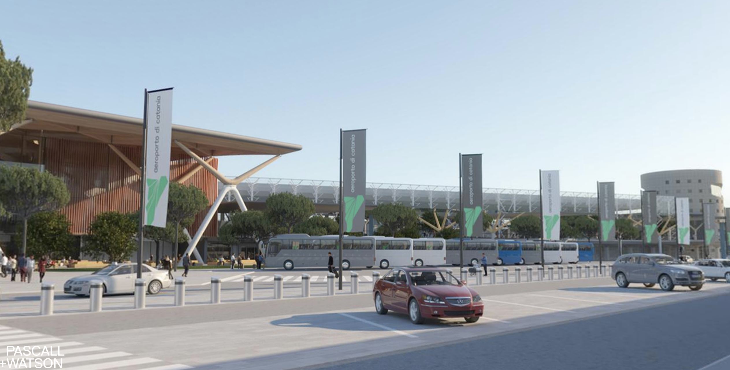 Rendering aeroporto di Catania Terminal B