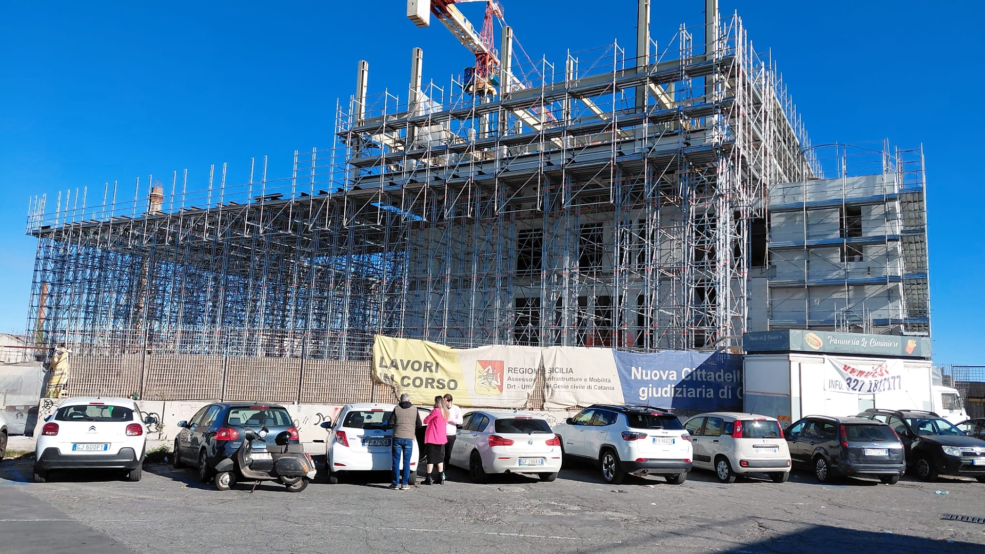 La nuova cittadella giudiziaria, in costruzione a Catania